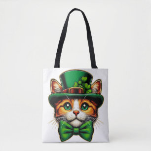 Cute cat/kitten Saint Patrick's Day Tote Bag