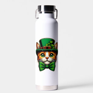 Cute cat/kitten Saint Patrick's Day  Water Bottle