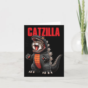 Cute Cat Kitty Catzilla For Cat Moms Cat Dads Pet Card