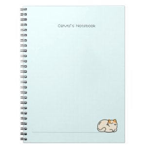 Cute cat kitty colorful gradient Personalized name Notebook