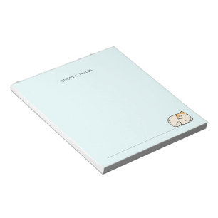 Cute cat kitty colourful gradient Personalized nam Notepad