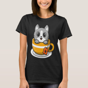 Cute Cat Kitty in a coffee or tea cup T-Shirt