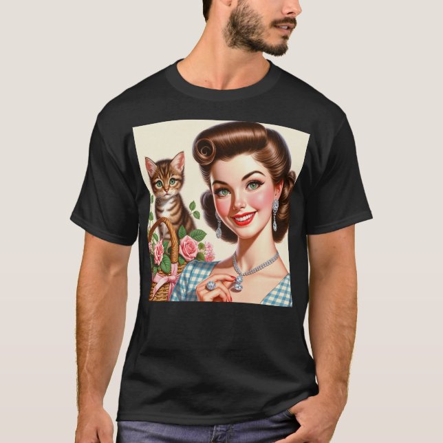 Cute Cat Lady T-Shirt (Front)