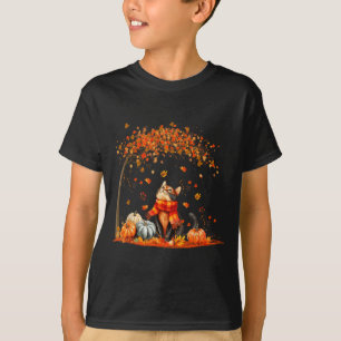 Cute Cat Leaf Fall Autumn Shirt for Cat Lovers