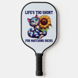 Cute Cat Life's Too Short For Matching Socks Pickleball Paddle
