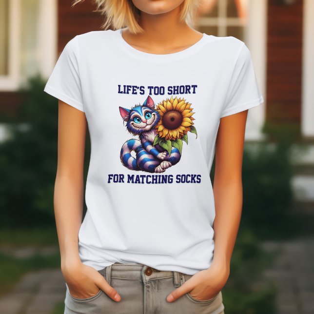 Cute Cat Life's Too Short For Matching Socks T-Shirt (Creator Uploaded)