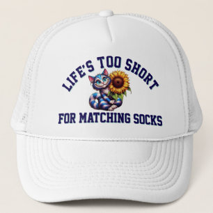 Cute Cat Life's Too Short For Matching Socks Trucker Hat