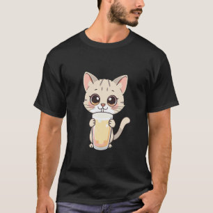 Cute cat Likes Bubble Tea T-Shirt