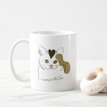 Cute Cat Line Art - Meow is the Time