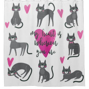 Cute cat: love lettering illustration.