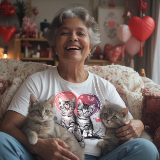 Cute Cat Love Unisex T-Shirt