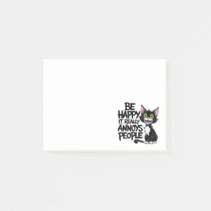 Cute Cat Lover Gift Sarcastic Black Kitty Humour  Post-it Notes