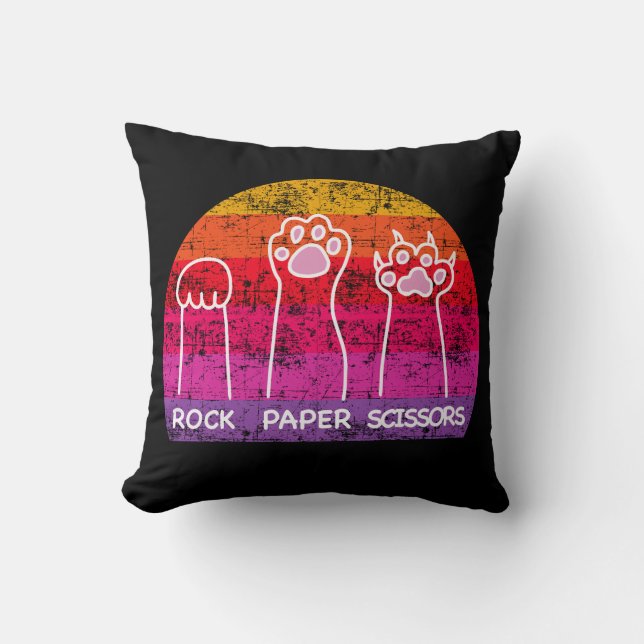 Cute Cat Lover Throw Pillow (Front)