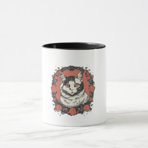 cute cat lovers art design  mug