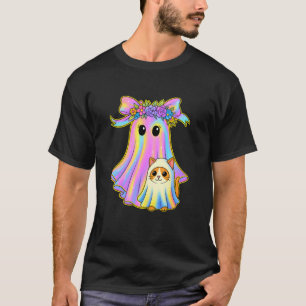 Cute Cat Lovers Ghost Pastel Halloween Kitty Coque T-Shirt