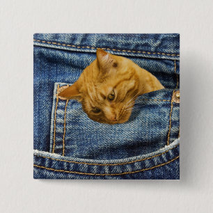 Cute Cat Lovers Keepsake gift 2 Inch Square Button