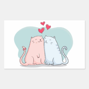 Cute Cat Lovers - Wedding Bridal Shower Kitten Mom Sticker