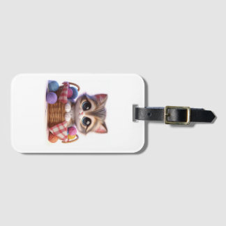 Cute Cat Luggage Tag