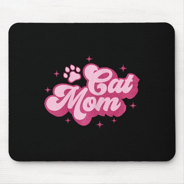Cute Cat Mam Cat Mama Kitty Kitten Cat Mom  Mouse Pad (Front)