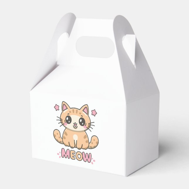 cute cat meow favor box (Front Side)