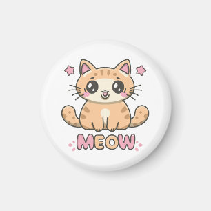 cute cat meow magnet