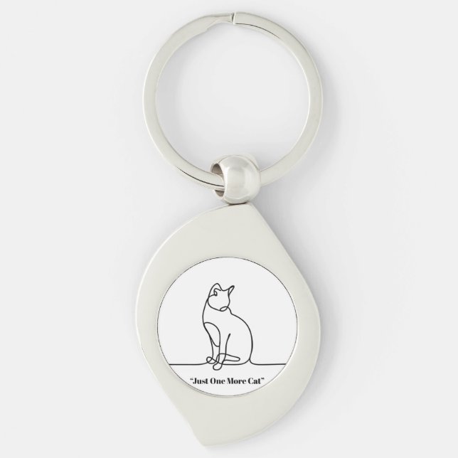 Cute Cat Metal Keychain – Perfect Gift (Front)