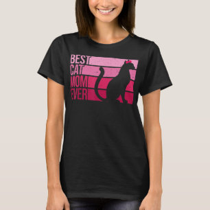 Cute Cat Mom Art For Women Girl Cat Pet Animal Kit T-Shirt