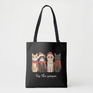 Cute Cat Mom Christmas Cats Lover Gift Funny Xmas Tote Bag