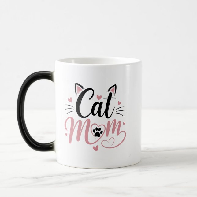 Cute Cat Mom Colour Morphing Mug (Left)