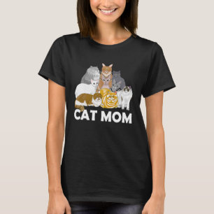 Cute Cat Mom For Cat Ladies Kitten Women T-Shirt
