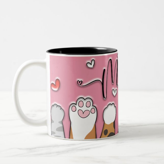 Cute Cat Mom Gift Mug (Left)