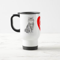 Cute Cat Mom Grey / Silver Tabby Kitty Kitten Love
