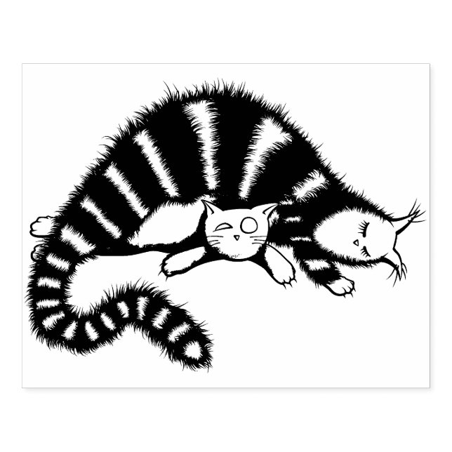 Cute Cat Mom Love Family Rubber Stamp (Imprint)