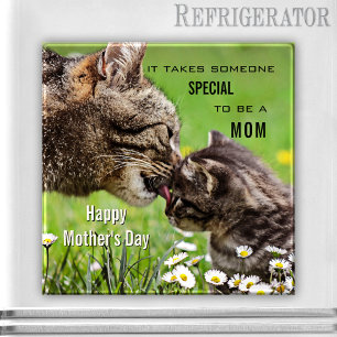 Cute Cat Mom Mother's Day Magnet