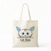 Cute Cat Mom Tote Bag