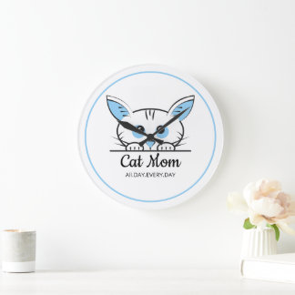 Cute Cat Mom Wall Clock