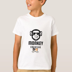 Cute cat & monkey design t-shirt