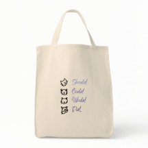 Cute Cat Motivation “Should Could Would Did” Tote