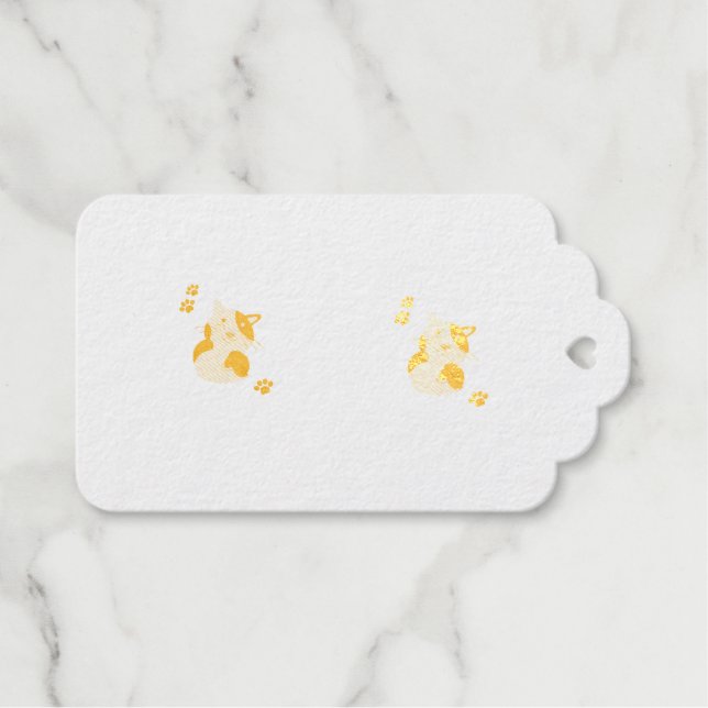 Cute Cat Mug Gift Tags (Front (Horizontal))