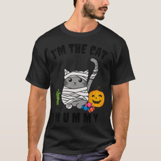 Cute Cat Mummy Costume T-Shirt