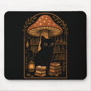 Cute Cat Nge Cottagecore Therian Clothing Book Lov Mouse Pad
