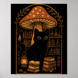 Cute Cat Nge Cottagecore Therian Clothing Book Lov Poster