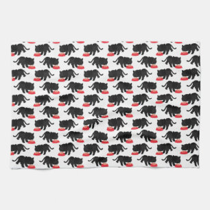 Cute Cat Noodle Funny Ramen Kawaii Japanese Food Kitchen Towel