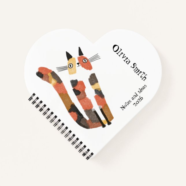 Cute Cat Notebook – Personalized Journal for Cats  (Front)