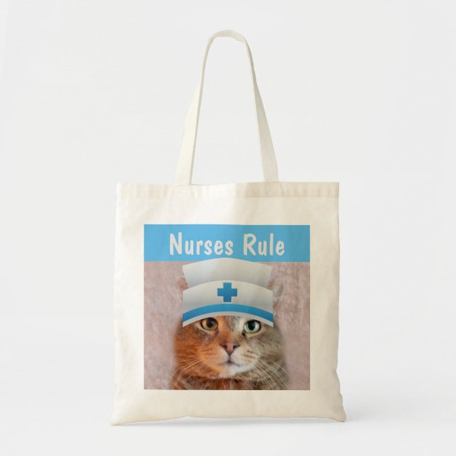 Cute Cat Nurse Tote Bag (Front)