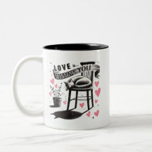 Cute Cat on a chair Missing you