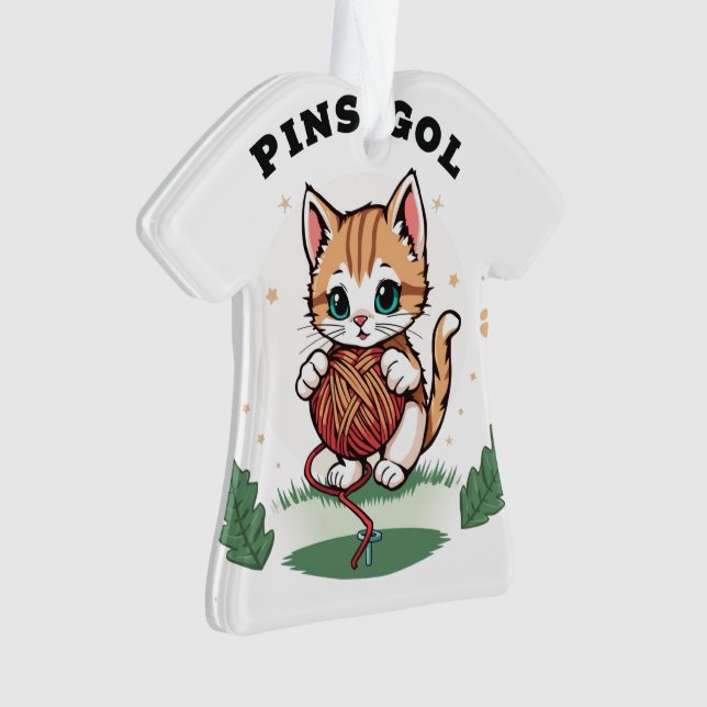 cute cat  ornament (Front)