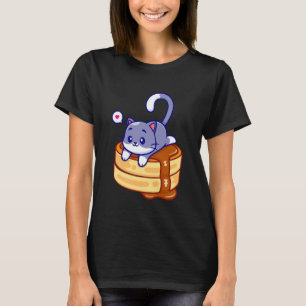 Cute Cat Pancake Day T-Shirt