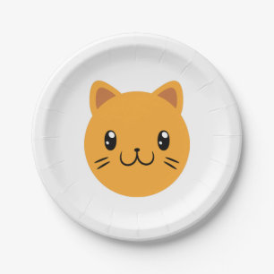 Cute Cat Paper Plate