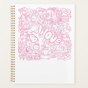 Cute Cat Patten with ASL ILY sign - ASL Design Planner